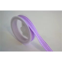 Díszkötöző szalag 1cm széles 2m/tekercs oldalán szaggatott minta, világos lila