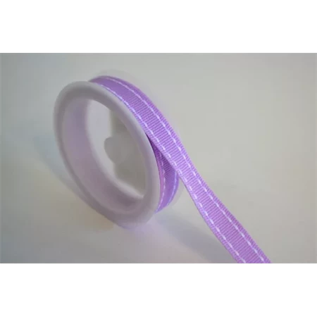 Díszkötöző szalag 1cm széles 2m/tekercs oldalán szaggatott minta, világos lila