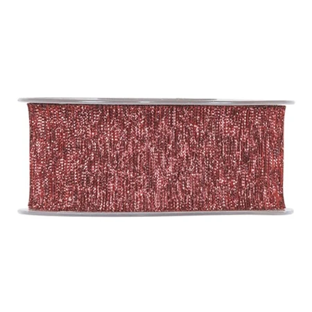Díszkötöző szalag csillogós textil 40mmx15m piros