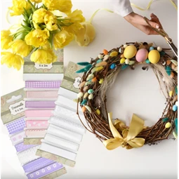 Díszkötöző szalag csipke 6 féle 2m lila