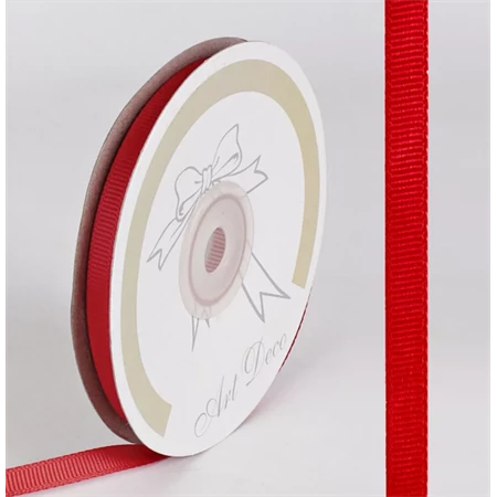 Díszkötöző szalag ripsz 6mm x 25m piros