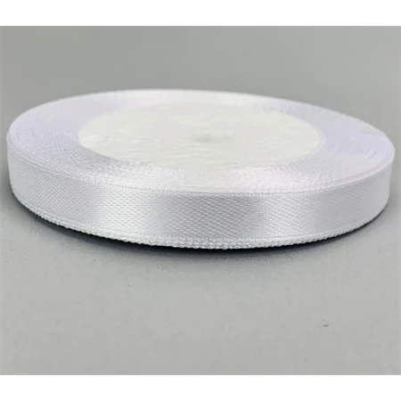 Díszkötöző szalag szatén 10mm x 22m fehér