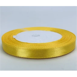 Díszkötöző szalag szatén 10mm x 22m sárga