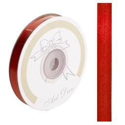 Díszkötöző szalag szatén 10mm x 25m piros