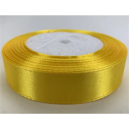 Díszkötöző szalag szatén 20mm x 22m sárga