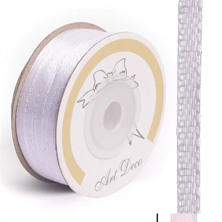 Díszkötöző szalag szatén 3mm x 50m fehér