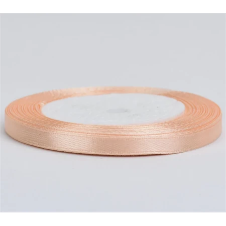 Díszkötöző szalag szatén 6mm x 22m barack