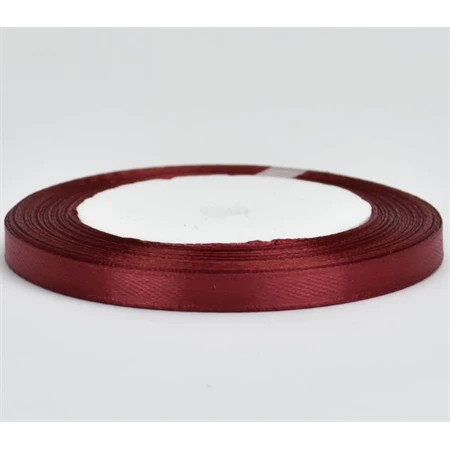 Díszkötöző szalag szatén 6mm x 22m bordó