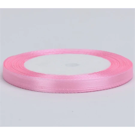 Díszkötöző szalag szatén 6mm x 22m rózsaszín