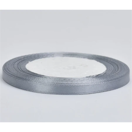 Díszkötöző szalag szatén 6mm x 22m szürke