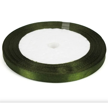 Díszkötöző szalag szatén 6mm x 22m zöld