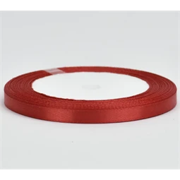Díszkötöző szalag szatén 6mmx22,86m piros