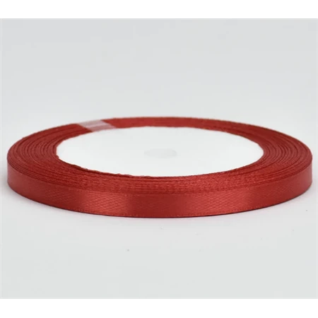 Díszkötöző szalag szatén 6mmx22,86m piros