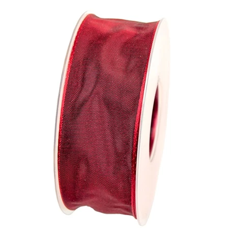 Díszkötöző szalag textil 40mmx25m bordó