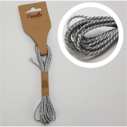 Díszkötöző zsinór sodrott 2mmx3m ezüst