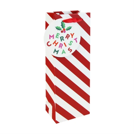 Dísztasak Clairefontaine/Eurowrap 12,7x35,5cm boros, Candy Cane
