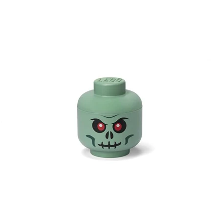 Doboz LEGO fej, kicsi, Green Skeleton tárolódoboz