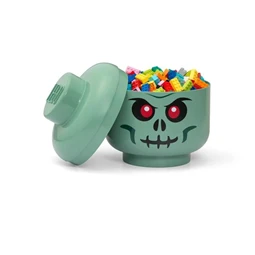 Doboz LEGO fej, kicsi, Green Skeleton tárolódoboz