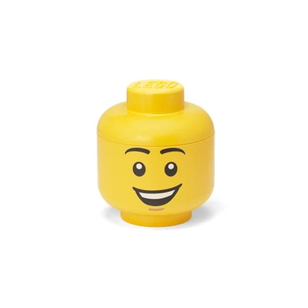Doboz LEGO fej, kicsi, Happy Boy tárolódoboz 160 x 185 x 160 mm