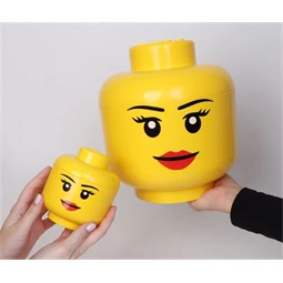 Doboz LEGO fej, nagy, Girl tárolódoboz 240 x 268 x 240 mm