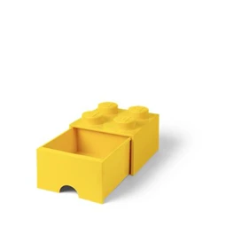 Doboz LEGO  fiókos, "Brick", sárga Tárolódoboz 250 x 180 x 250 mm