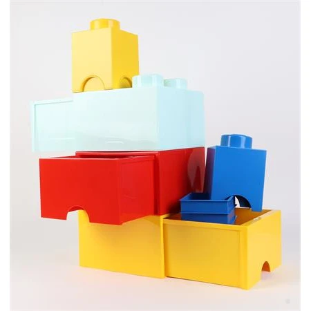 Doboz LEGO szögletes, sárga tárolódoboz 125 x 180 x 125 mm
