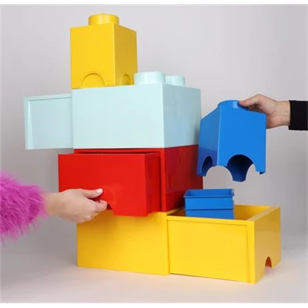 Doboz LEGO szögletes, sárga tárolódoboz 125 x 180 x 125 mm