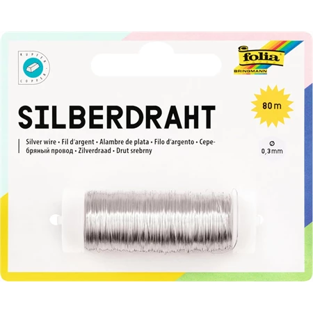 Drót huzal 0,3mmx80m ezüst színű
