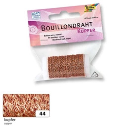 Drót huzal aluminium 0,3mmx60m réz színű bouillon drót