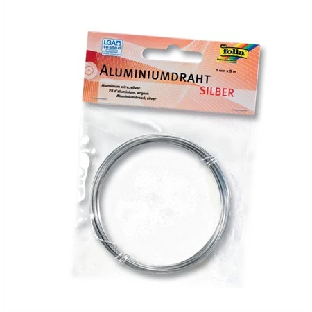 Drót huzal aluminium 1mm x 5m ezüst színű