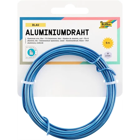 Drót huzal aluminium 2mmx5m kék színű
