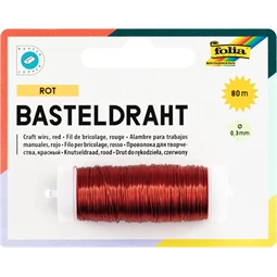 Drót réz 0,3mmx80m piros színű