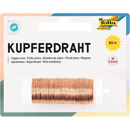 Drót réz 0,3mmx80m rosegold színű