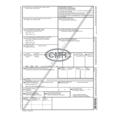 E.10 CMR Nemzetközi fuvarlevél 4 pld Victoria
