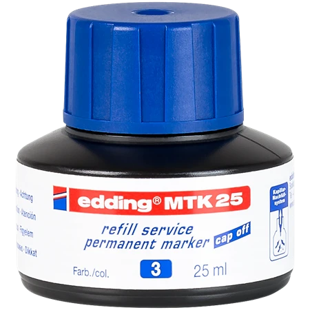 EDDING tinta alkoholos filchez utántöltő MTK 25 kék permanent markerhez