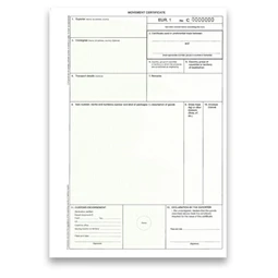 EUR 1 Eur 1 Angol nyelvű szállítási bizonyítvány 4 pld-os