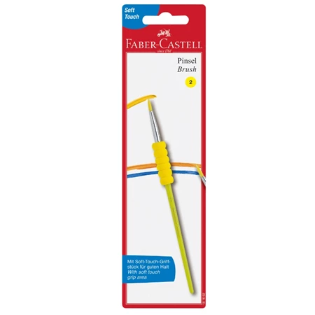 Ecset  2-es Faber-Castell puha tapintású, bliszterben
