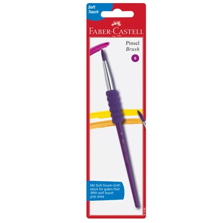 Ecset  6-os Faber-Castell puha tapintású, bliszterben