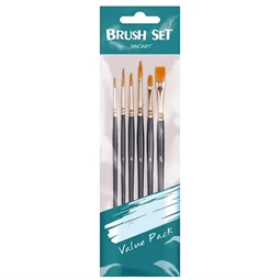 Ecset készlet 6db-os SINOART szintetikus vegyes fej