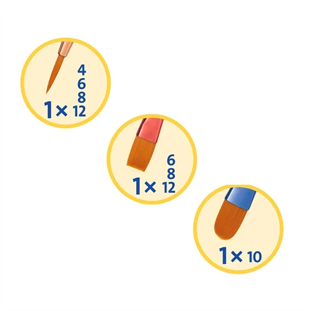 Ecset készlet 8db-os PELIKAN vegyes fejű