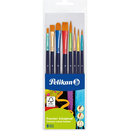 Ecset készlet 8db-os PELIKAN vegyes fejű