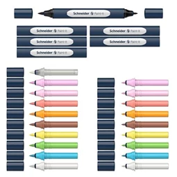 Ecsetfilc-filc 27db-os kétvégű készlet SCHNEIDER Paint-It 040 Twin marker Set 2, 10 különböző szín