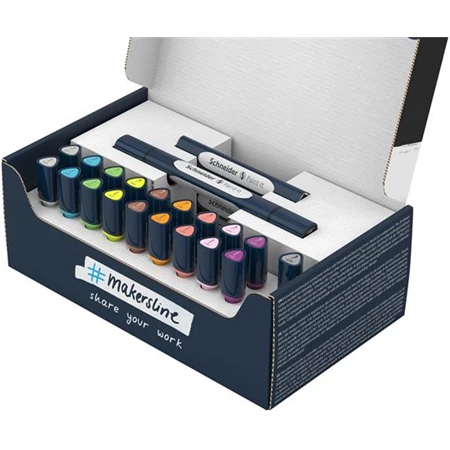 Ecsetfilc-filc 27db-os kétvégű készlet SCHNEIDER Paint-It 040 Twin marker Set 2, 10 különböző szín