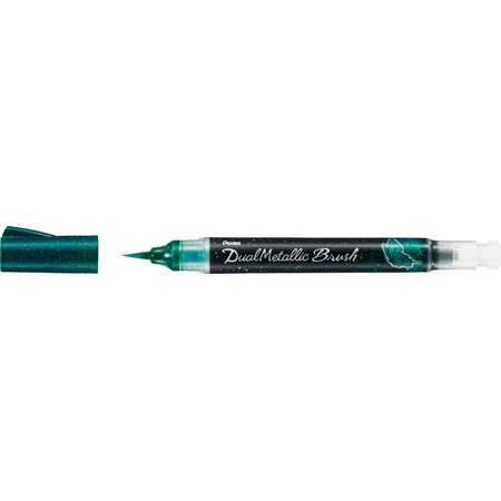 Ecsetfilc PENTEL  Dual Metallic Brush zöld-metal kék