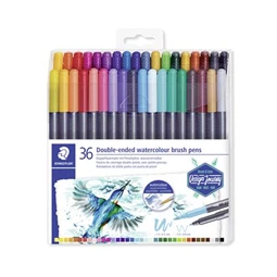 Ecsetfilc készlet 36db-os STAEDTLER Marsgraphic Duo kétvégű, 0,5-0,8/1,0-6,0 mm