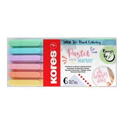 Ecsetfilc készlet KORES Pastel Style 6 pasztell szín