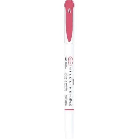 Ecsetirón ZEBRA kétvégű  Mildliner Cool & Refined, piros