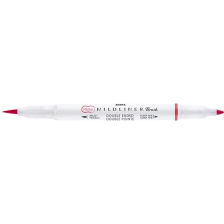 Ecsetirón ZEBRA kétvégű  Mildliner Cool & Refined, piros