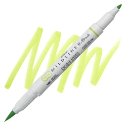 Ecsetirón ZEBRA kétvégű filctoll  Mildliner, ecset 1-4mm és vékony kerek hegy 0,5mm Citrus Green