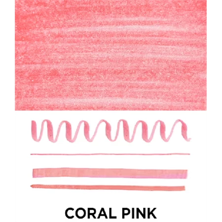 Ecsetirón ZEBRA kétvégű filctoll  Mildliner, ecset 1-4mm és vékony kerek hegy 0,5mm Coral Pink, rózsaszin